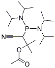 ACETIC ACID [BIS(N,N-DIISOPROPYLAMINO)PHOSPHINO], 1,1-DIMETHYL-2-CYANOETHYL ESTER Struktur