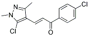 3-(5-CHLORO-1,3-DIMETHYL-1H-PYRAZOL-4-YL)-1-(4-CHLOROPHENYL)PROP-2-EN-1-ONE, TECH Struktur