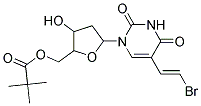 {5-[5-(2-BROMOVINYL)-2,4-DIOXO-1,2,3,4-TETRAHYDROPYRIMIDIN-1-YL]-3-HYDROXYT ETRAHYDROFURAN-2-YL}METHYL PIVALATE Struktur