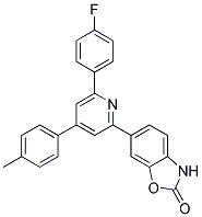 6-[6-(4-FLUORO-PHENYL)-4-P-TOLYL-PYRIDIN-2-YL]-3H-BENZOOXAZOL-2-ONE Struktur