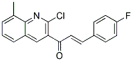 (E)-3-(2-CHLORO-8-METHYLQUINOLIN-3-YL)-1-(4-FLUORO-PHENYL)-PROPENONE Struktur