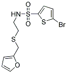 5-BROMO-N-{2-[(2-FURYLMETHYL)THIO]ETHYL}THIOPHENE-2-SULPHONAMIDE Struktur