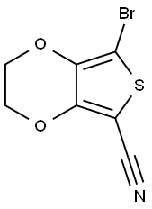 7-BROMO-2,3-DIHYDROTHIENO[3,4-B][1,4]DIOXINE-5-CARBONITRIL Struktur