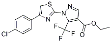 ETHYL 1-[4-(4-CHLOROPHENYL)THIAZOL-2-YL]-5-(TRIFLUOROMETHYL)-1H-PYRAZOLE-4-CARBOXYLAT Struktur