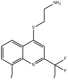 4-(2-AMINOETHYLTHIO)-8-FLUORO-2-(TRIFLUOROMETHYL)QUINOLIN Struktur