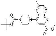 Methyl 4-(1-Boc-Piperazine-4-Yl)-6-Methyl-2-Quinoline-Carboxylate Struktur