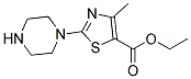 Ethyl 2-(Piperazine-1-Yl)-4-Methyl-5-Thiazolecarboxylate Struktur