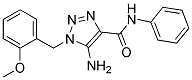 5-Amino-1-(2-methoxybenzyl)-N-phenyl-1H-1,2,3-triazole-4-carboxamide Struktur