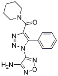 3-Amino-4-[5-phenyl-4-(piperidin-1-ylcarbonyl)-1H-1,2,3-triazol-1-yl]-1,2,5-oxadiazole Struktur