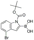 4-Bromoindole-2-boronic acid, N-BOC protected Struktur