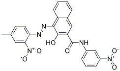 3-Hydroxy-4-(4-methyl-2-nitro-phenylazo)-naphthalene-2-carboxylicacid(3-nitro-phenyl)-amide Struktur