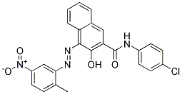 3-Hydroxy-4-(2-methyl-5-nitro-phenylazo)-naphthalene-2-carboxylicacid(4-chloro-phenyl)-amide Struktur