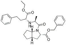 2-[N-[(R)-1-ETHOXYCARBONYL-3-PHENYLPROPYL]-L-ALANYL]-(1S,3S,5S)-2-AZABICYCLO[3.3.0]OCTANE-3-CARBOXYLIC ACID, BENZYL ESTER Struktur