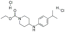 4-(4-ISOPROPYL-PHENYLAMINO)-PIPERIDINE-1-CARBOXYLIC ACID ETHYL ESTER DIHYDROCHLORIDE Struktur