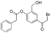 PHENYL-ACETIC ACID 4-(2-BROMO-ACETYL)-2-HYDROXYMETHYL-PHENYLESTER Struktur