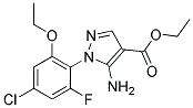 5-AMINO-1-(4-CHLORO-6-ETHOXY-2-FLUOROPHENYL)-1H-PYRAZOLE-4-CARBOXYLIC ACID ETHYL ESTER Struktur