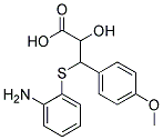 D(+)-2-Hydroxy-3-(2-Aminophenylthio)-3-(4-Methoxyphenyl)-Propionic Acid Struktur