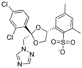 cis-[2-(2,4-Dichlorophenyl)-2-(1H-1,2,4-triazol-1-yl-methyl)-1,3-dioxolan-4-yl]methyl4-toluenesulfonate Struktur