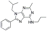 9-ISOBUTYL-2-METHYL-8-PHENYL-N-PROPYL-9H-PURIN-6-AMINE Struktur