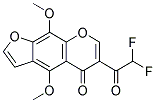 6-DIFLUOROACETYL-4,9-DIMETHOXY-5H-FURO-[3,2-G]-CHROMEN-5-ONE Struktur