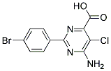 6-AMINO-2-(4-BROMOPHENYL)-5-CHLOROPYRIMIDINE-4-CARBOXYLIC ACID Struktur