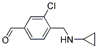 3-CHLORO-4-((CYCLOPROPYLAMINO)METHYL)BENZALDEHYDE Struktur