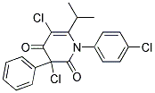 3,5-DICHLORO-1-(4-CHLOROPHENYL)-6-ISOPROPYL-3-PHENYLPYRIDINE-2,4(1H,3H)-DIONE, TECH Struktur