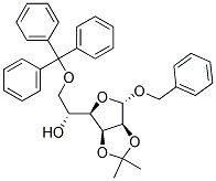 BENZYL 2,3-O-ISOPROPYLIDENE-6-O-TRITYL-A-D-MANNOFURANOSE Struktur