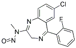 7-CHLORO-5-(2-FLUOROPHENYL)-2-(N-NITROSOMETHYLAMINO)-3H-1,4-BENZODIAZEPINE Struktur