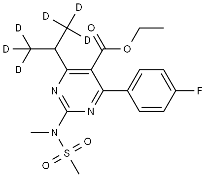 ETHYL 4-(4-FLUOROPHENYL)-6-ISOPROPYL-2-(N-METHYLMETHYLSULFONAMIDO)PYRIMIDINE-5-CARBOXYLATE-D6