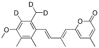 6-[(1E, 3E)-4-(4-METHOXY-2,3,6-TRIMETHYLPHENYL-D3)-2-METHYL-1,3-BUTADIEN-1-YL]-4-METHYL-2H-PYRAN-2-ONE Struktur