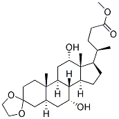 METHYL 3,3-ETHYLENEDIOXY-7A,12A-DIHYDROXY-5A-CHOLANOATE Struktur