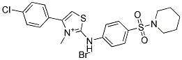 4-(4-CHLOROPHENYL)-3-METHYL-2-[4-(PIPERIDINOSULPHONYL)ANILINO]-1,3-THIAZOL-3-IUM BROMIDE Struktur