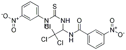 3-Nitro-N-{2,2,2-trichloro-1-[3-(3-nitro-phenyl)-thioureido]-ethyl}-benzamide Struktur