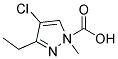 N-Methyl-3-Ethyl-4-Chloro Pyrazole Carboxylic Acid Struktur