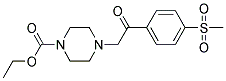 Ethyl 4-{2-[4-(methylsulphonyl)phenyl]-2-oxoethyl}piperazine-1-carboxylate Struktur