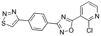 5-(2-Chloropyridin-3-yl)-3-[4-(1,2,3-thiadiazol-4-yl)phenyl]-1,2,4-oxadiazole Struktur