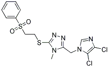 3-[(4,5-dichloro-1H-imidazol-1-yl)methyl]-4-methyl-5-{[2-(phenylsulphonyl)ethyl]thio}-4H-1,2,4-triazole Struktur