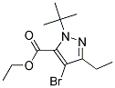 4-BROMO-1-(1,1-DIMETHYLETHYL)-3-ETHYL-1H-PYRAZOLE-5-CARBOXYLIC ACID ETHYL ESTER Struktur