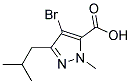 4-BROMO-1-METHYL-3-(2-METHYLPROPYL)-1H-PYRAZOLE-5-CARBOXYLIC ACID Struktur