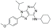 N-CYCLOHEXYL-9-ISOBUTYL-8-(4-METHOXYPHENYL)-2-METHYL-9H-PURIN-6-AMINE Struktur