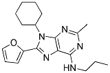 9-CYCLOHEXYL-8-(FURAN-2-YL)-2-METHYL-N-PROPYL-9H-PURIN-6-AMINE Struktur