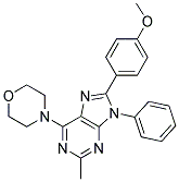 8-(4-METHOXYPHENYL)-2-METHYL-6-MORPHOLINO-9-PHENYL-9H-PURINE Struktur