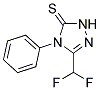 3-DIFLUOROMETHYL-4,5-DIHYDRO-4-PHENYL-1,2,4-TRIAZOL-5(1H)-THIONE Struktur