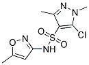 N4-(5-METHYLISOXAZOL-3-YL)-5-CHLORO-1,3-DIMETHYL-1H-PYRAZOLE-4-SULFONAMIDE, TECH Struktur