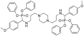 N1-[(DIPHENYLPHOSPHORYL)(4-METHOXYPHENYL)METHYL]-3-[4-(3-{[(DIPHENYLPHOSPHO RYL)(4-METHOXYPHENYL)METHYL]AMINO}PROPYL)PIPERAZINO]PROPAN-1-AMINE Struktur