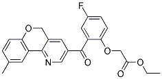 [4-FLUORO-2-(6-METHYL-10H-9-OXA-4-AZA-PHENANTHRENE-2-CARBONYL)-PHENOXY]-ACETIC ACID ETHYL ESTER Struktur