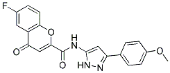 6-FLUORO-4-OXO-4H-CHROMENE-2-CARBOXYLIC ACID-[5-(4-METHOXYPHENYL)-2H-PYRAZOL-3-YL]AMIDE Struktur