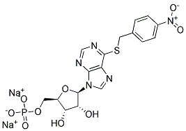 6-[(4-NITROBENZYL)THIO]-9-B-D-RIBOFURANOSYLPURINE-5'-MONOPHOSPHATE, DISODIUM SALT Struktur