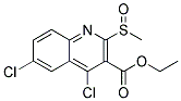 ETHYL 4,6-DICHLORO-2-(METHYLSULPHINYL)QUINOLINE-3-CARBOXYLATE Struktur